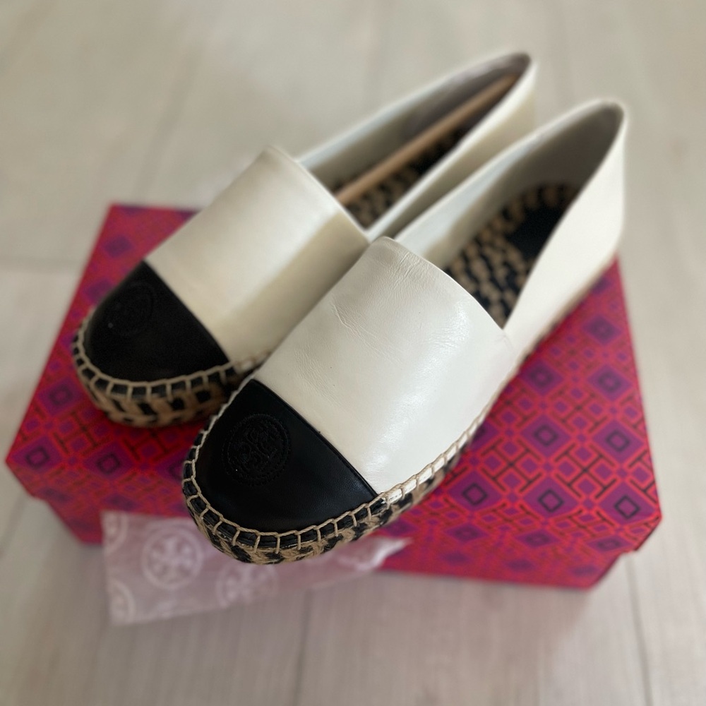 Tory Burch Nappa espadrille platform